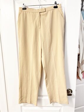 Investments Womens Pants 12P pleated camel brown trouser business casual office